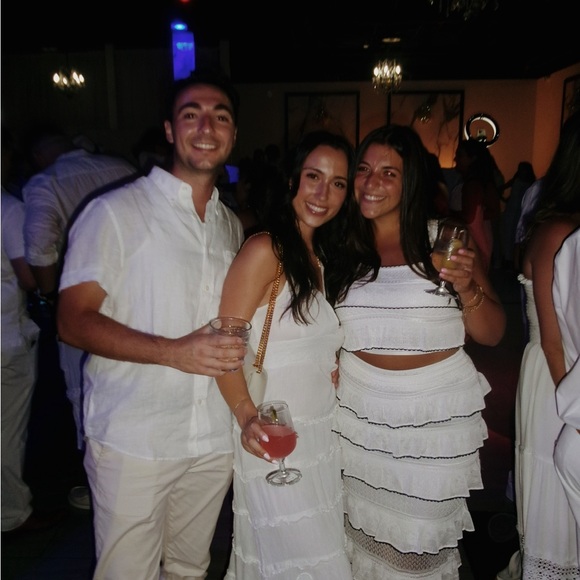 White Ruffled Two-Piece Set - Picture 2 of 2